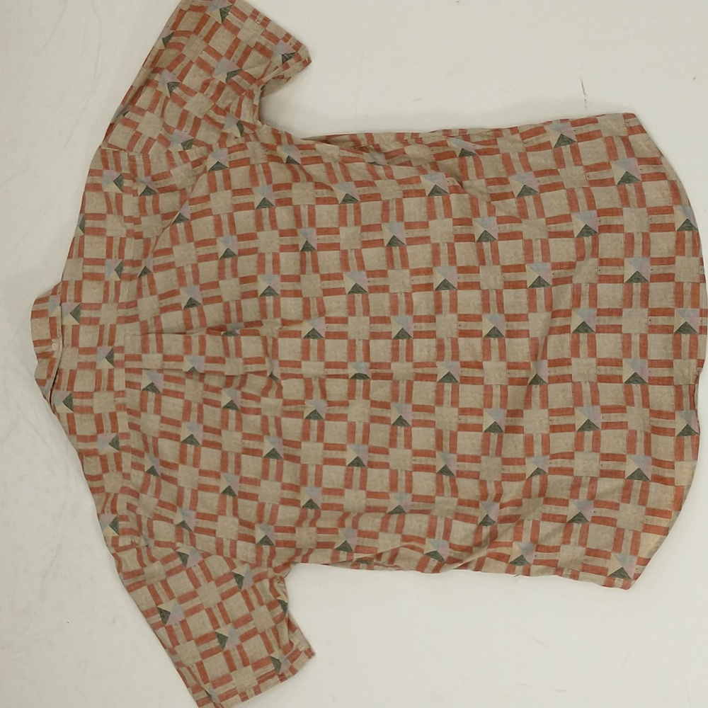 Two Billy Reid Tuscumbia Shirts Linen Honey & Cotton Print Short Sleeve Quality - Picture 8 of 12
